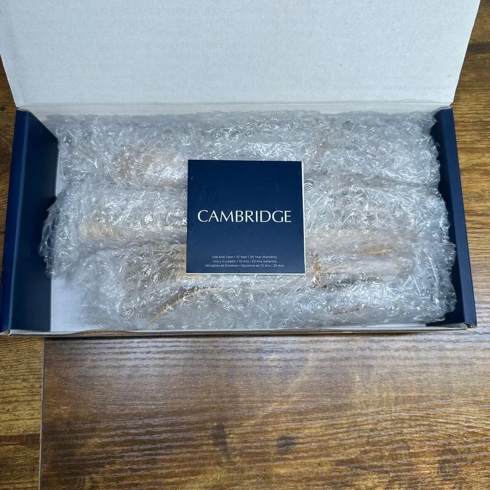 Cambridge Beacon Gold Satin 45 Piece Flatware Set 18/0 Stainless Steel Service 8